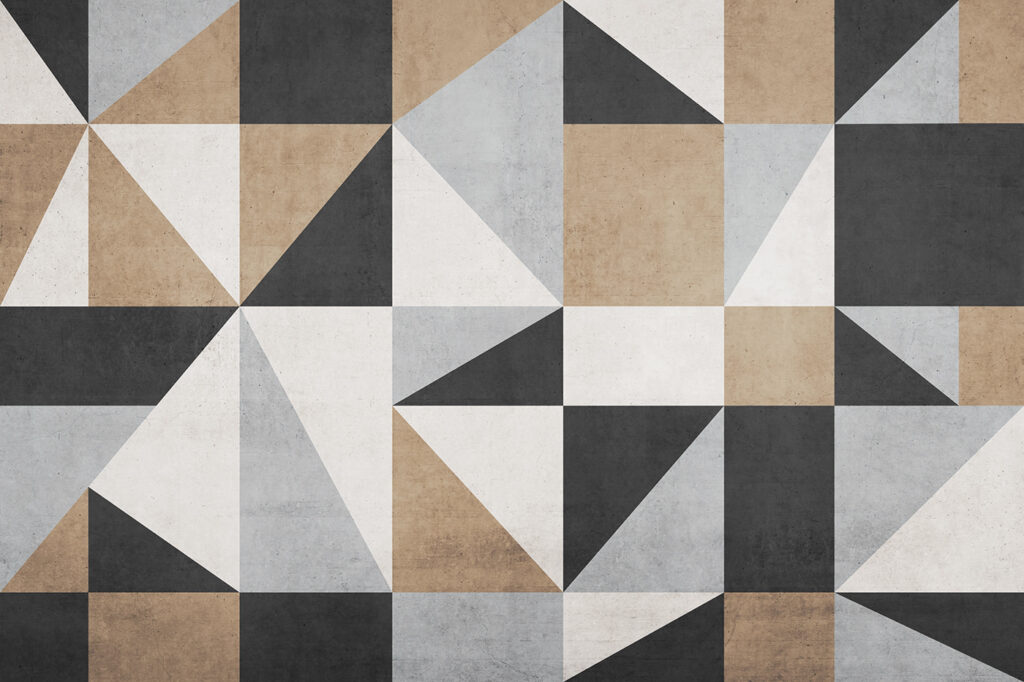 Triangoli in toni terrosi — design completo