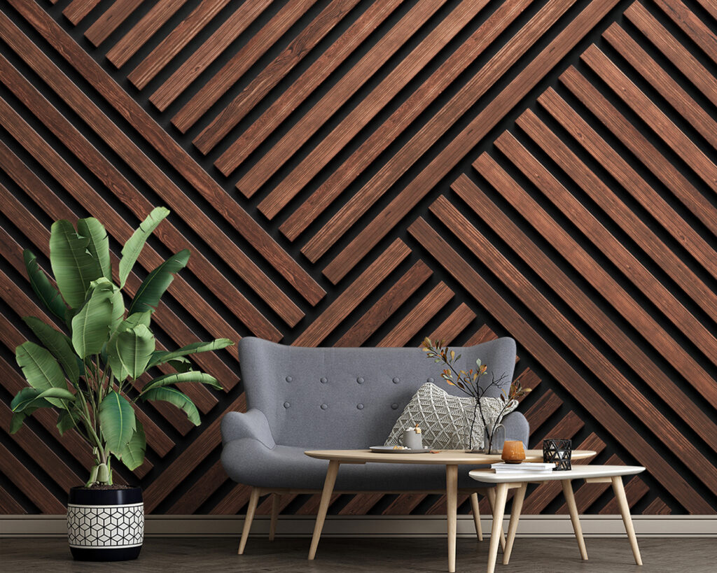 Listelli di legno incrociati — ambiente 1