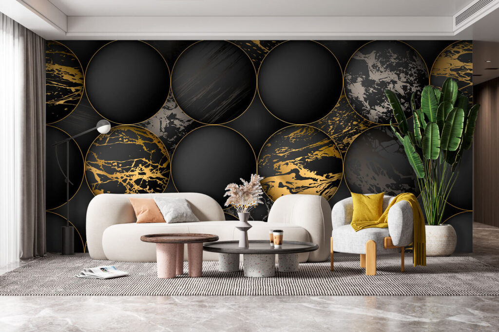 Cerchi scuri venati d’oro — ambiente 3