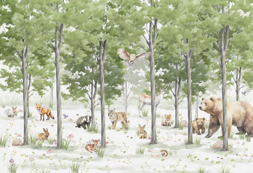 Animali in una radura — design completo