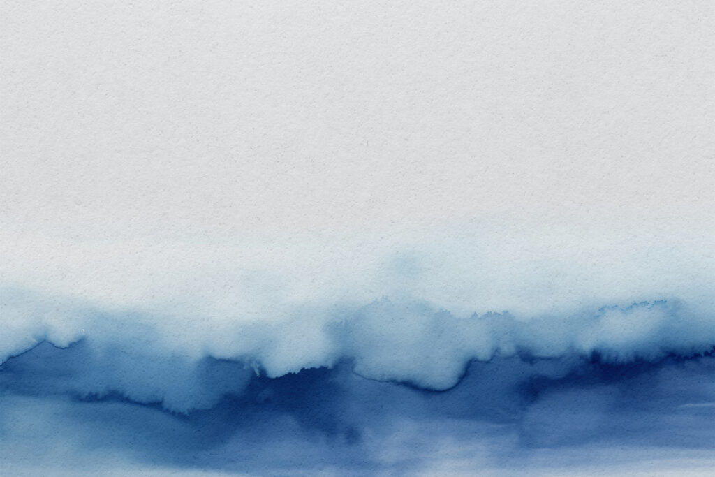 Acquerello blu in basso — design completo