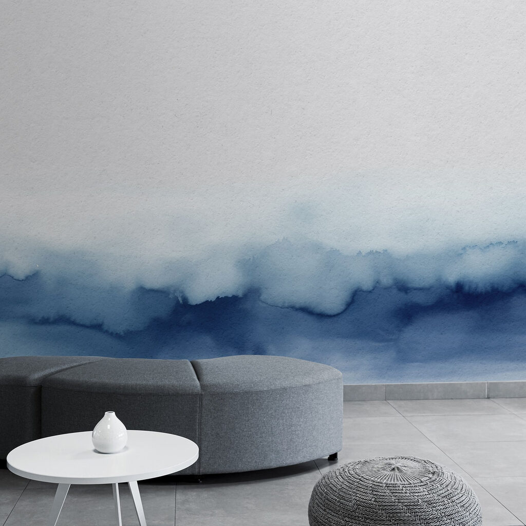 Acquerello blu in basso — ambiente 2