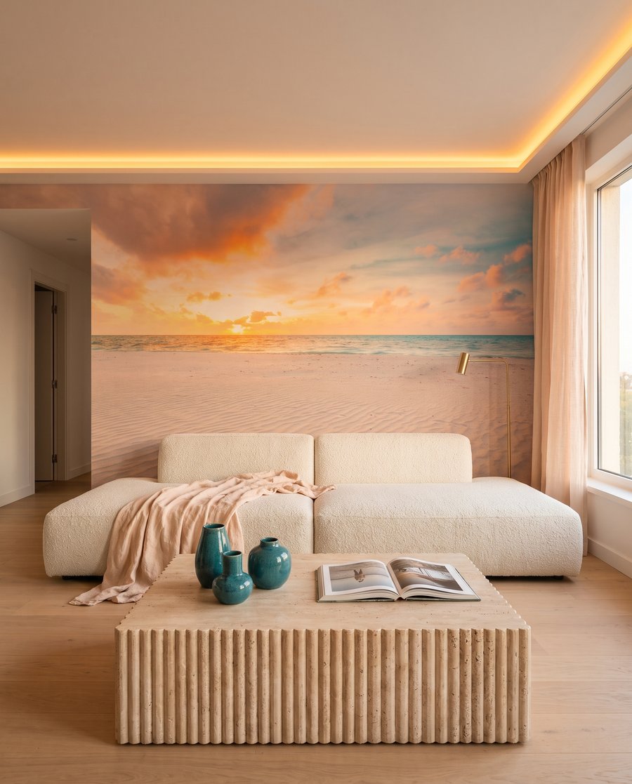 Sabbia ondulata al tramonto — ambiente 3