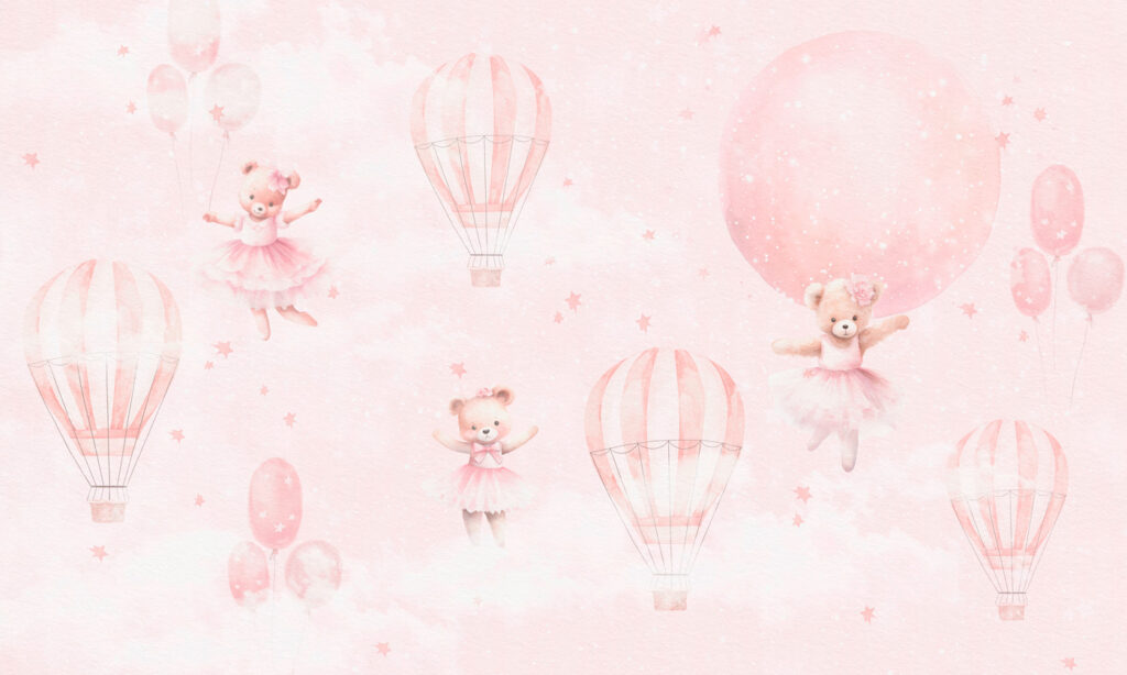 Orsetti tra i palloncini — design completo