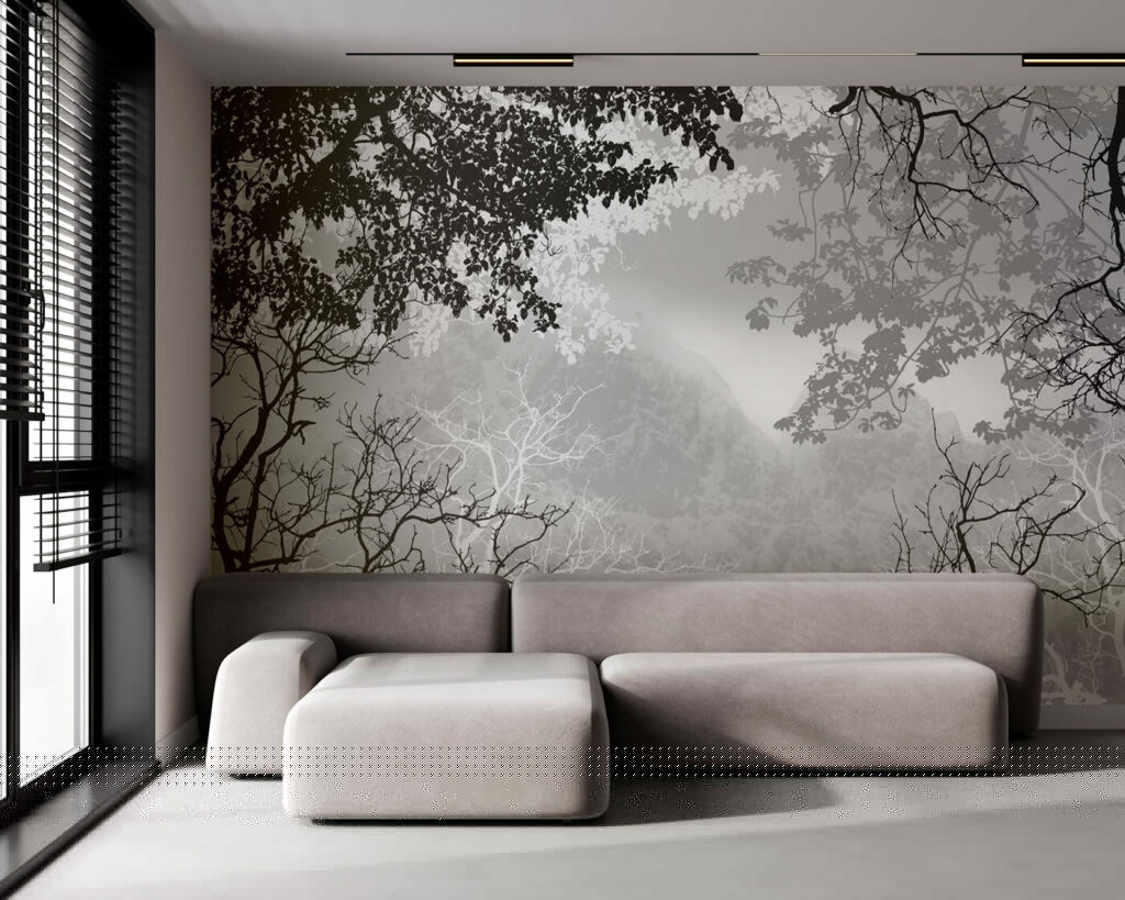 Rami nella nebbia grigia — ambiente 2