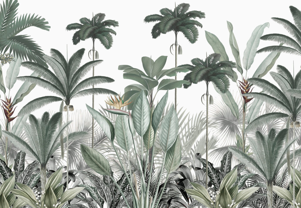 Palme a tratteggio fine — design completo