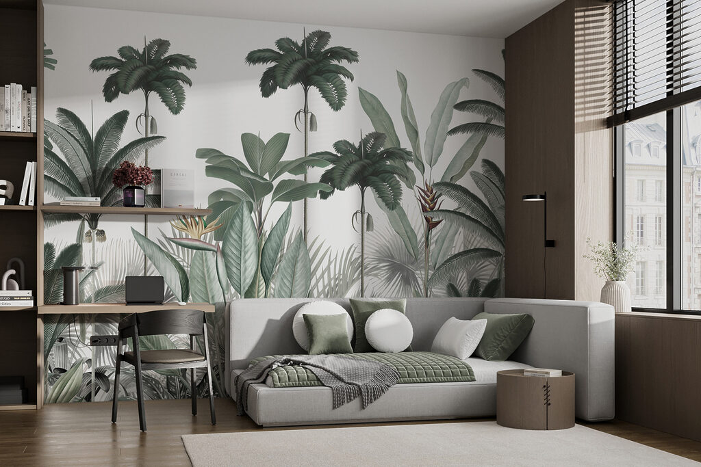 Palme a tratteggio fine — ambiente 2