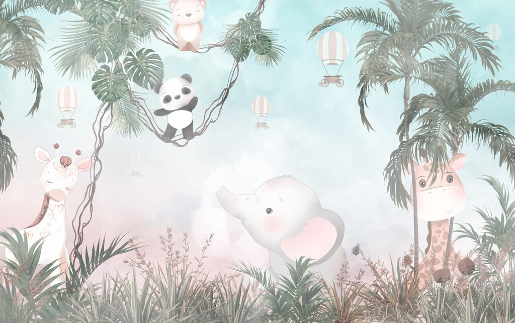 Giraffa sopra il prato — design completo