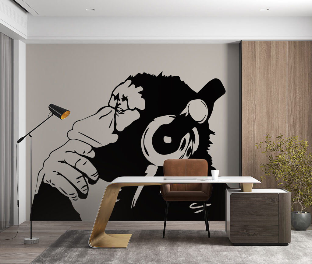 Scimmia tiene le cuffie — ambiente 1