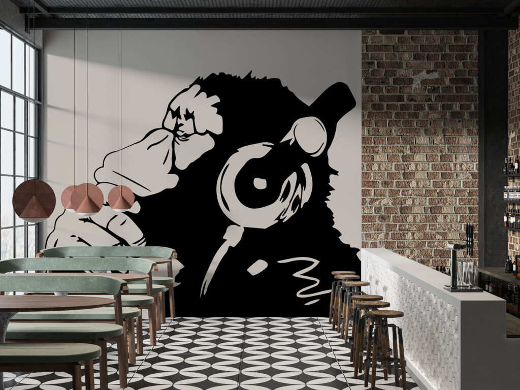 Scimmia tiene le cuffie — ambiente 3
