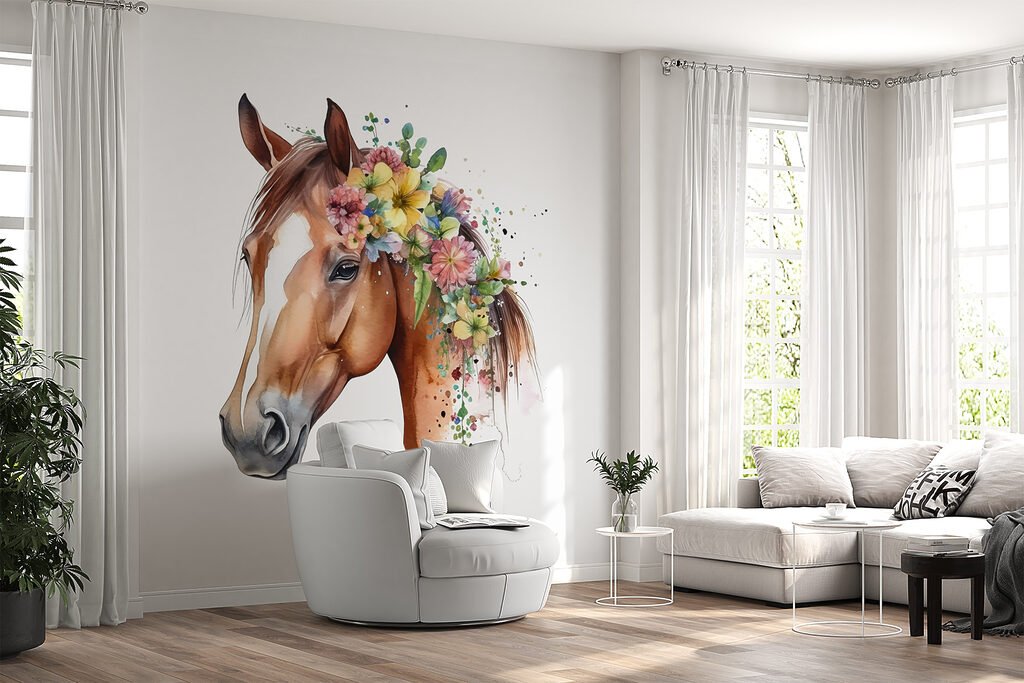 Cavallo con criniera fiorita — ambiente 4
