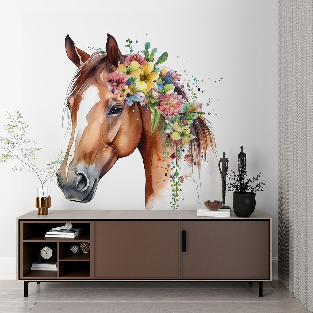 Cavallo con criniera fiorita — ambiente 5
