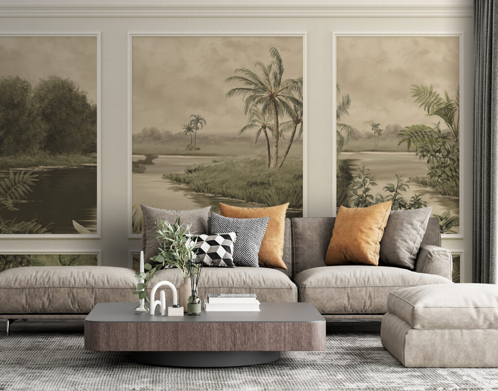 Giardino tropicale sui pannelli — ambiente 3