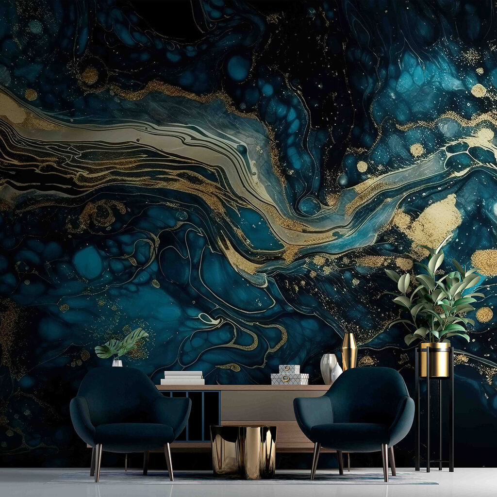 Corrente dorata nel blu — ambiente 4