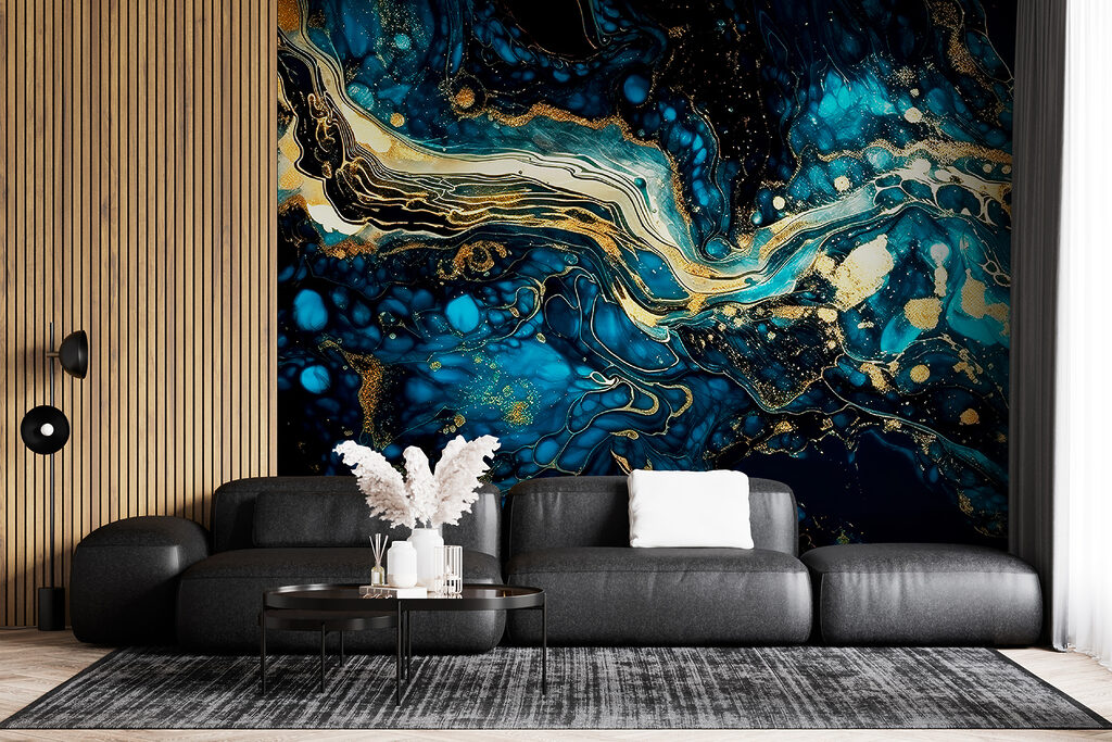 Corrente dorata nel blu — ambiente 5