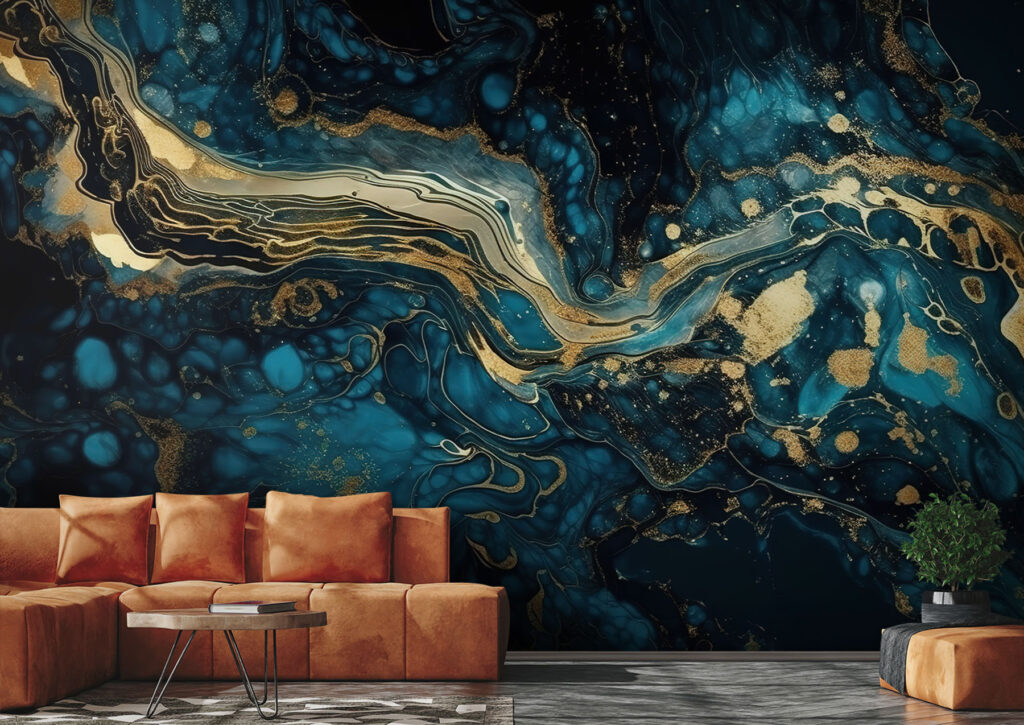 Corrente dorata nel blu — ambiente 2