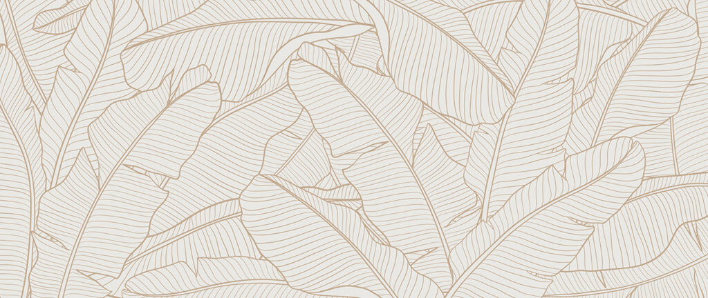 Foglie beige a linee — design completo
