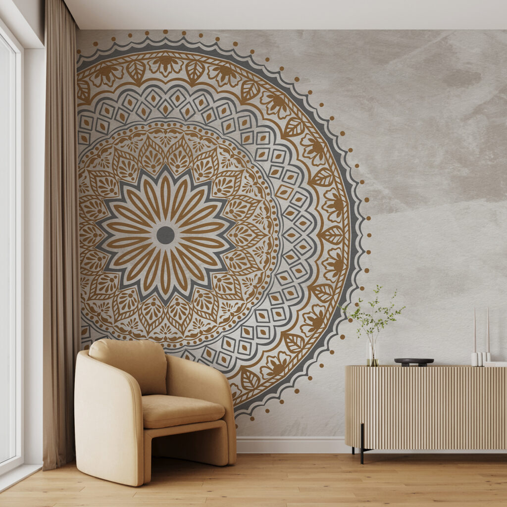 Mandala sul bordo in un ambiente