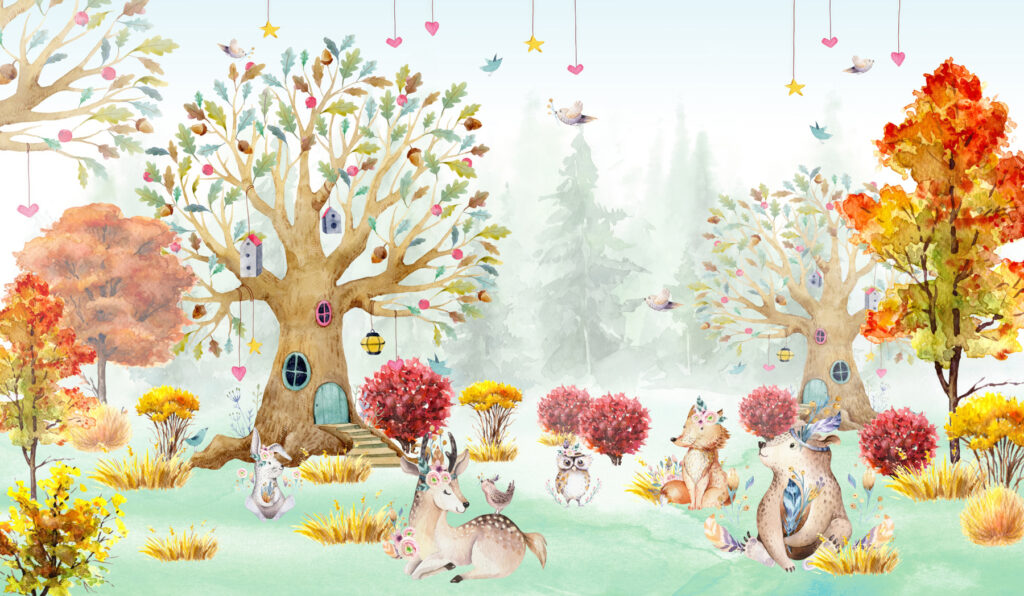 Amici attorno all’albero — design completo