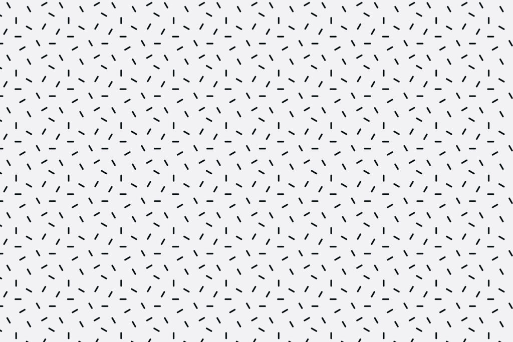 Trattini neri sparsi — design completo