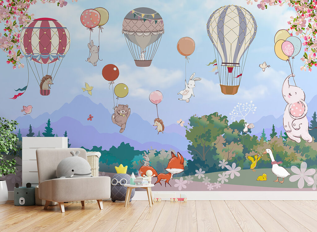 Palloncini sopra i fiori — ambiente 2