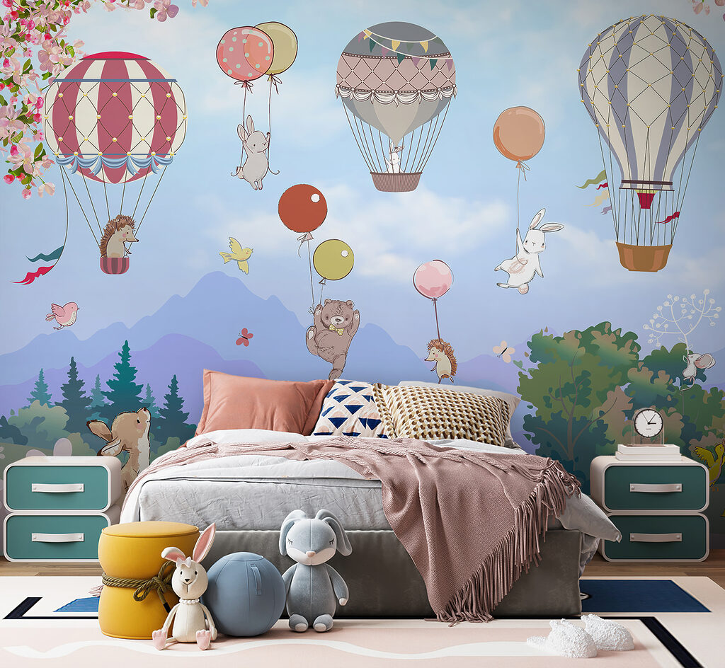 Palloncini sopra i fiori — ambiente 3