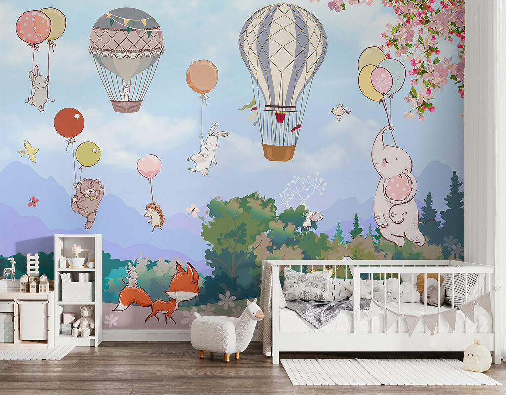 Palloncini sopra i fiori — ambiente 1