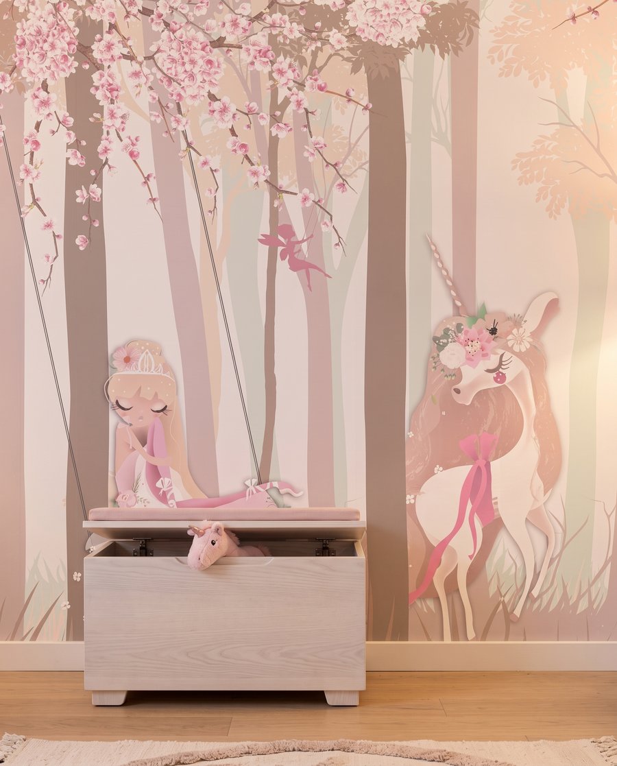 Unicorni nel bosco rosa — ambiente 4