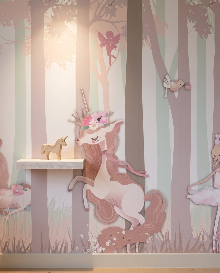 Unicorni nel bosco rosa — dettaglio