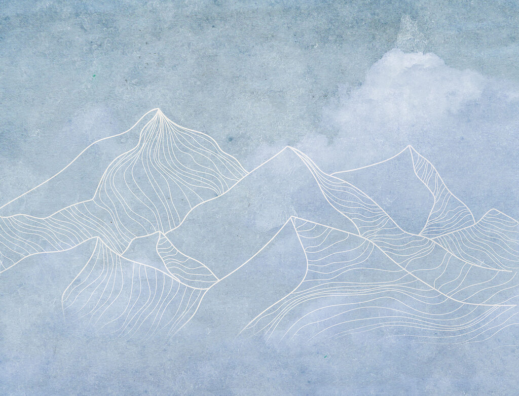 Montagne in linee chiare — design completo