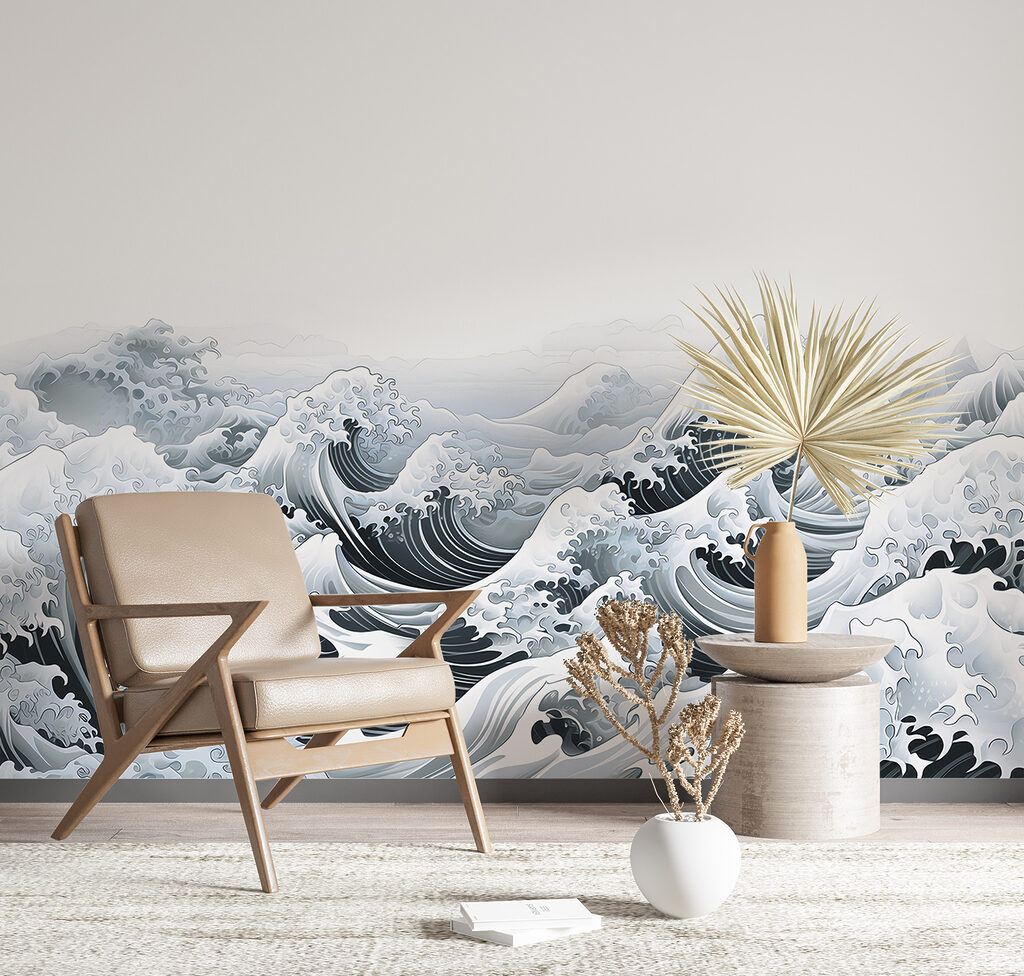 Onde in xilografia grigia — ambiente 5