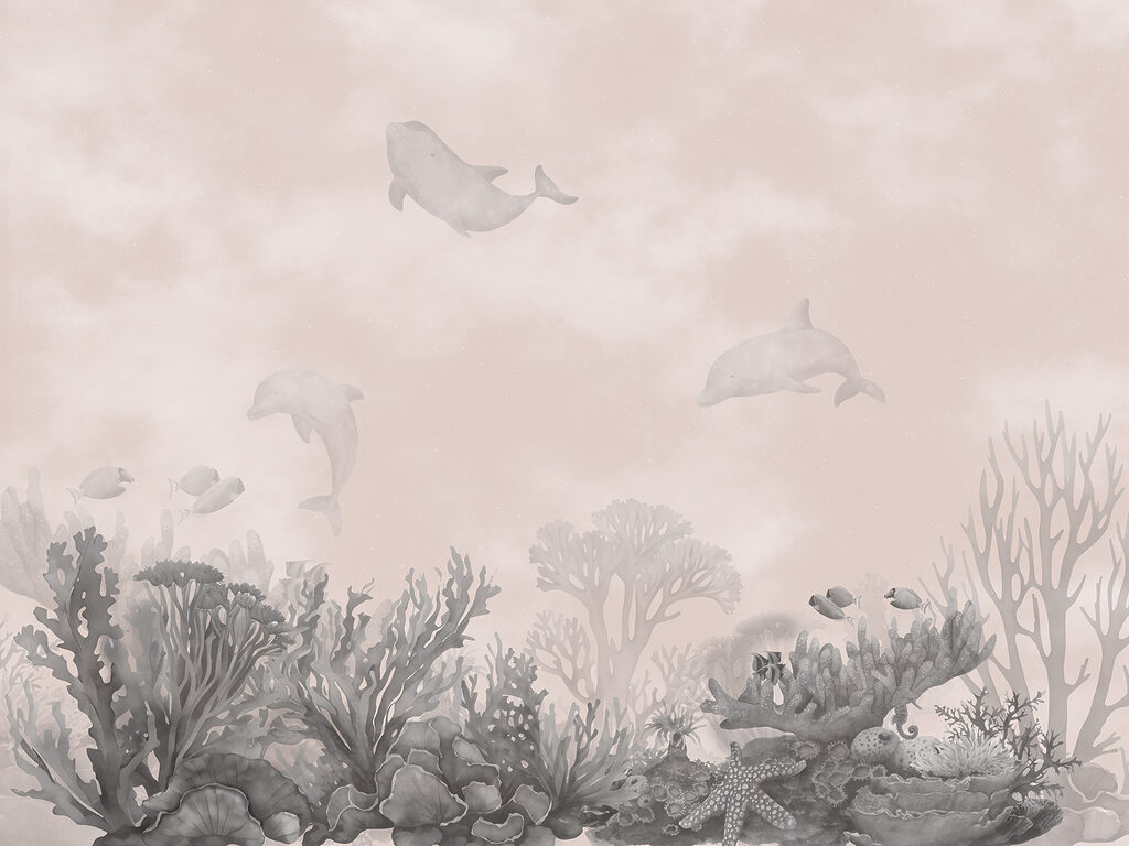 Delfini sopra i coralli — design completo