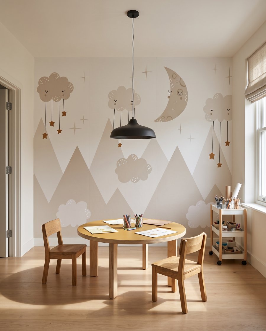 Luna sopra monti chiari — ambiente 3