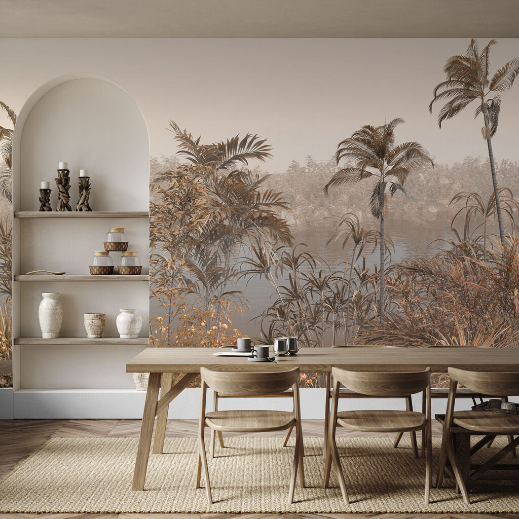 Palme nella nebbia calda — ambiente 3
