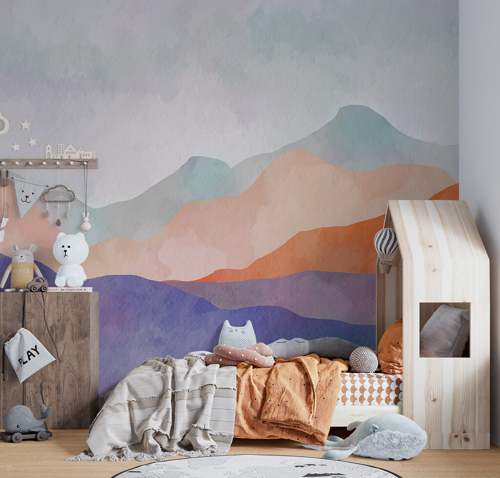 Monti viola, orizzonte arancio — ambiente 4