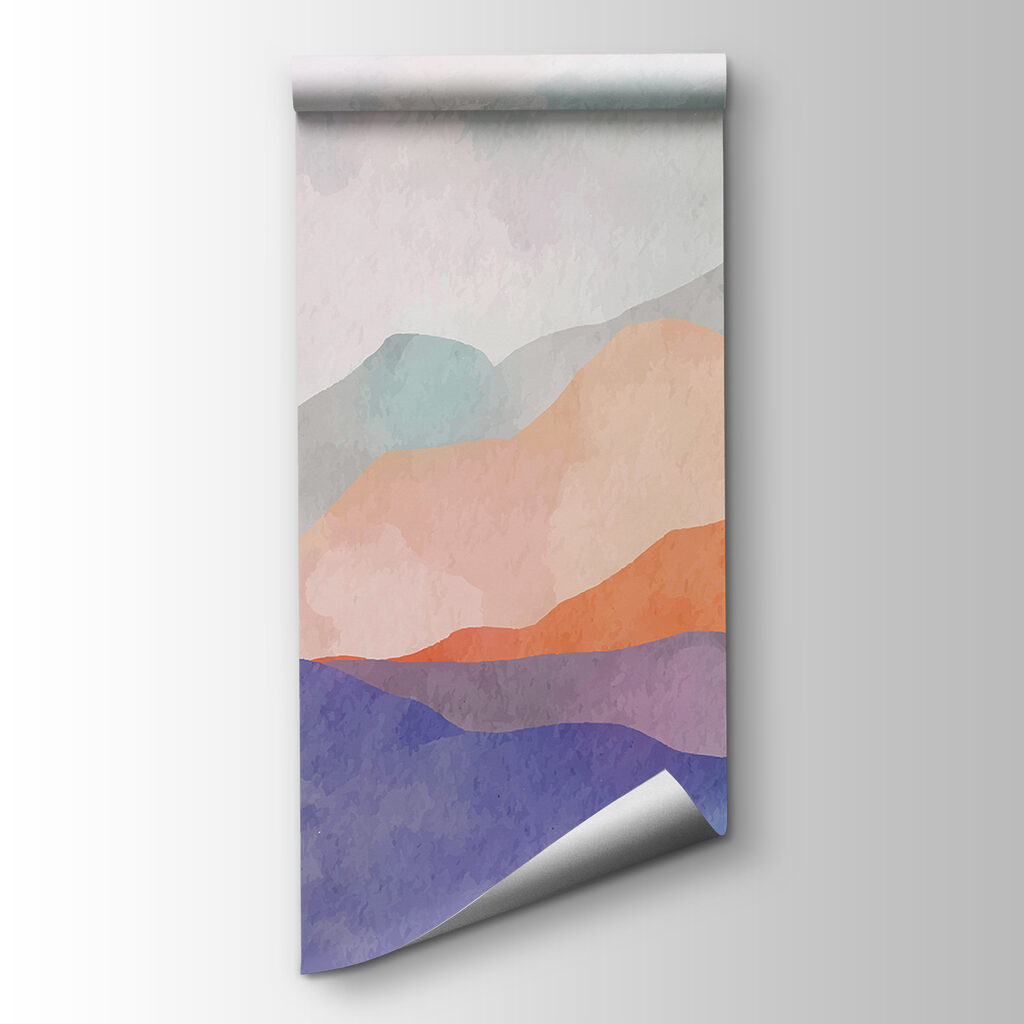 Monti viola, orizzonte arancio — vista del prodotto