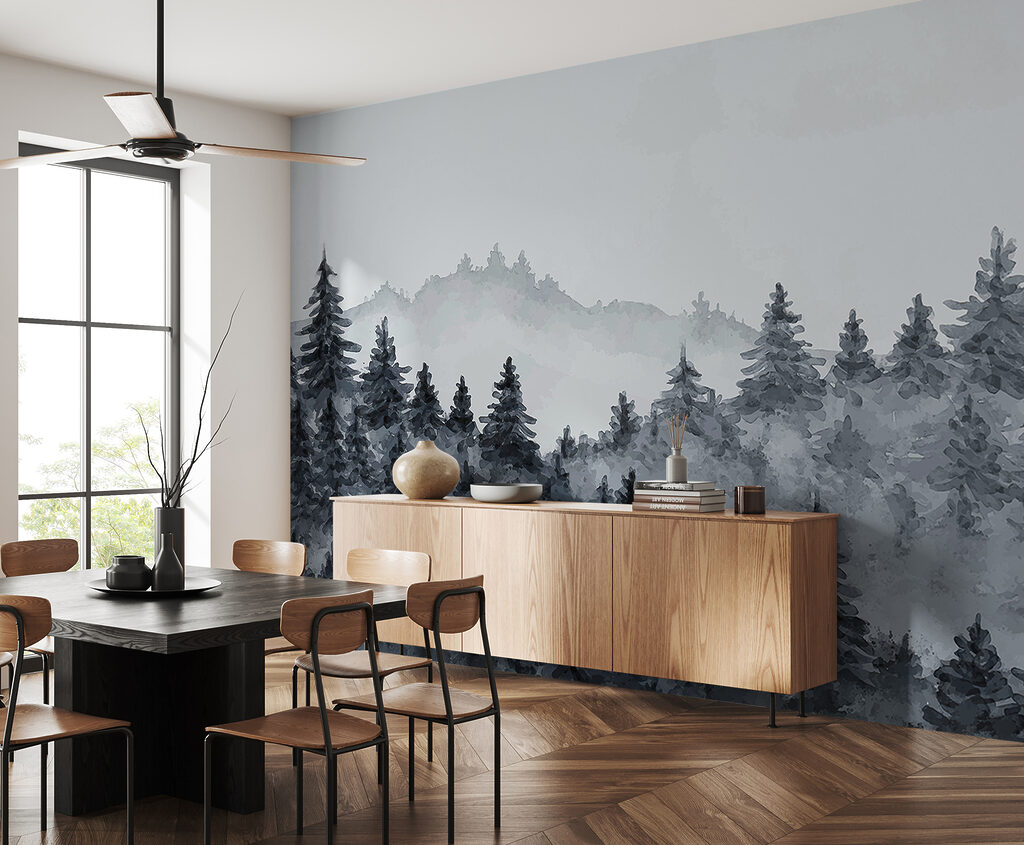 Pini nella foschia — ambiente 1