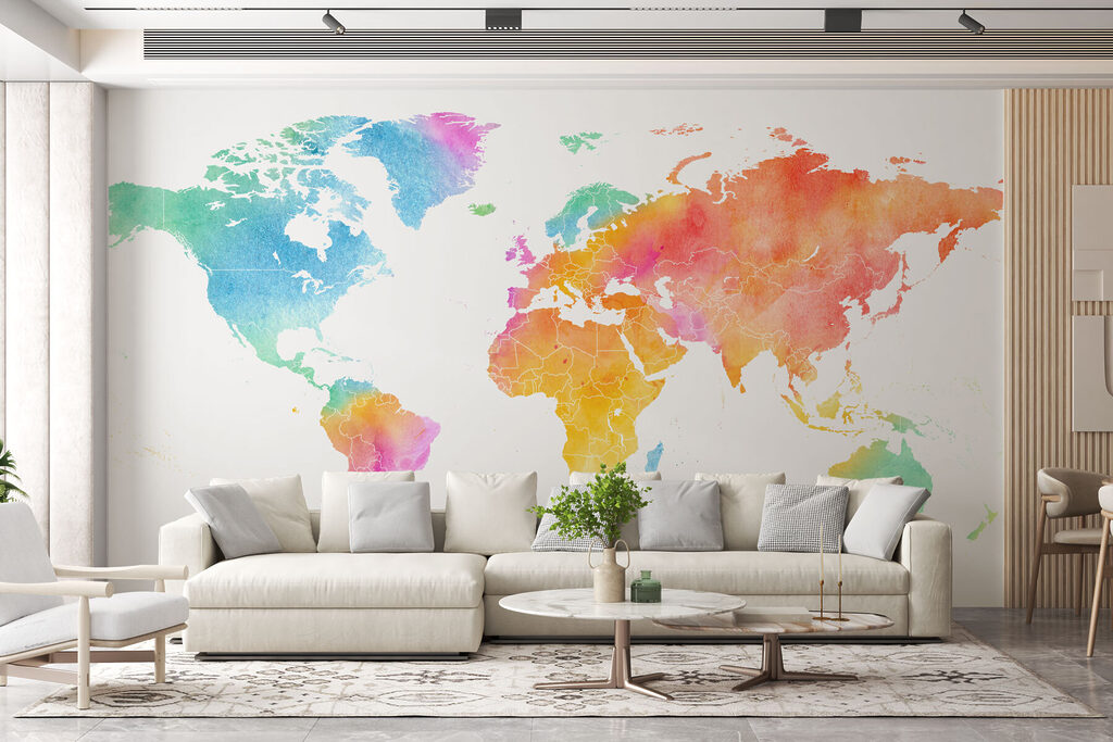 Mappa acquerello arcobaleno — ambiente 3