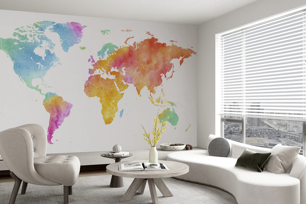 Mappa acquerello arcobaleno — ambiente 1
