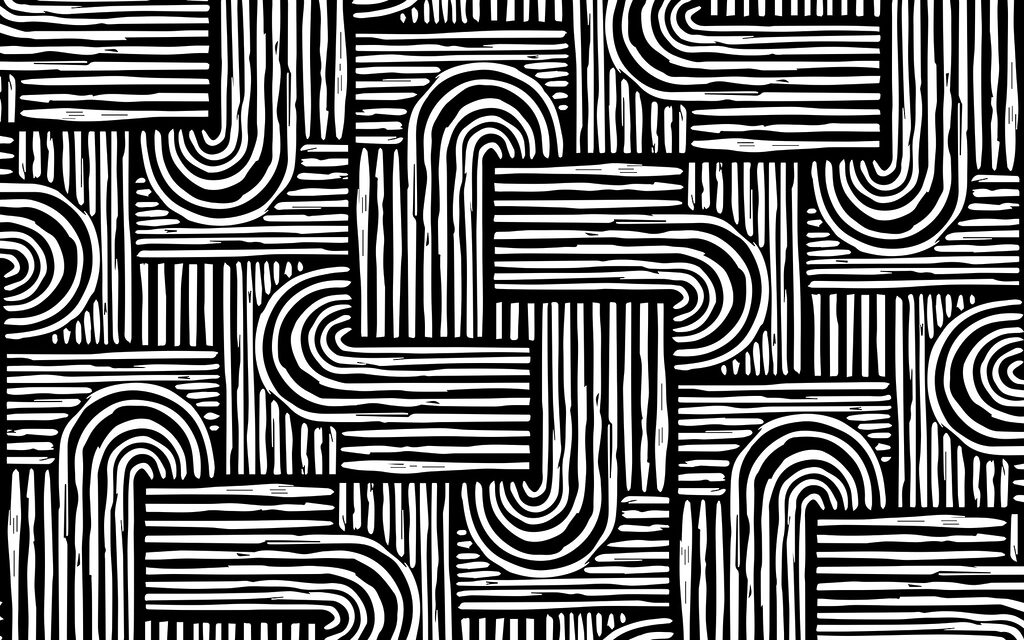 Meandri di linee sottili — design completo