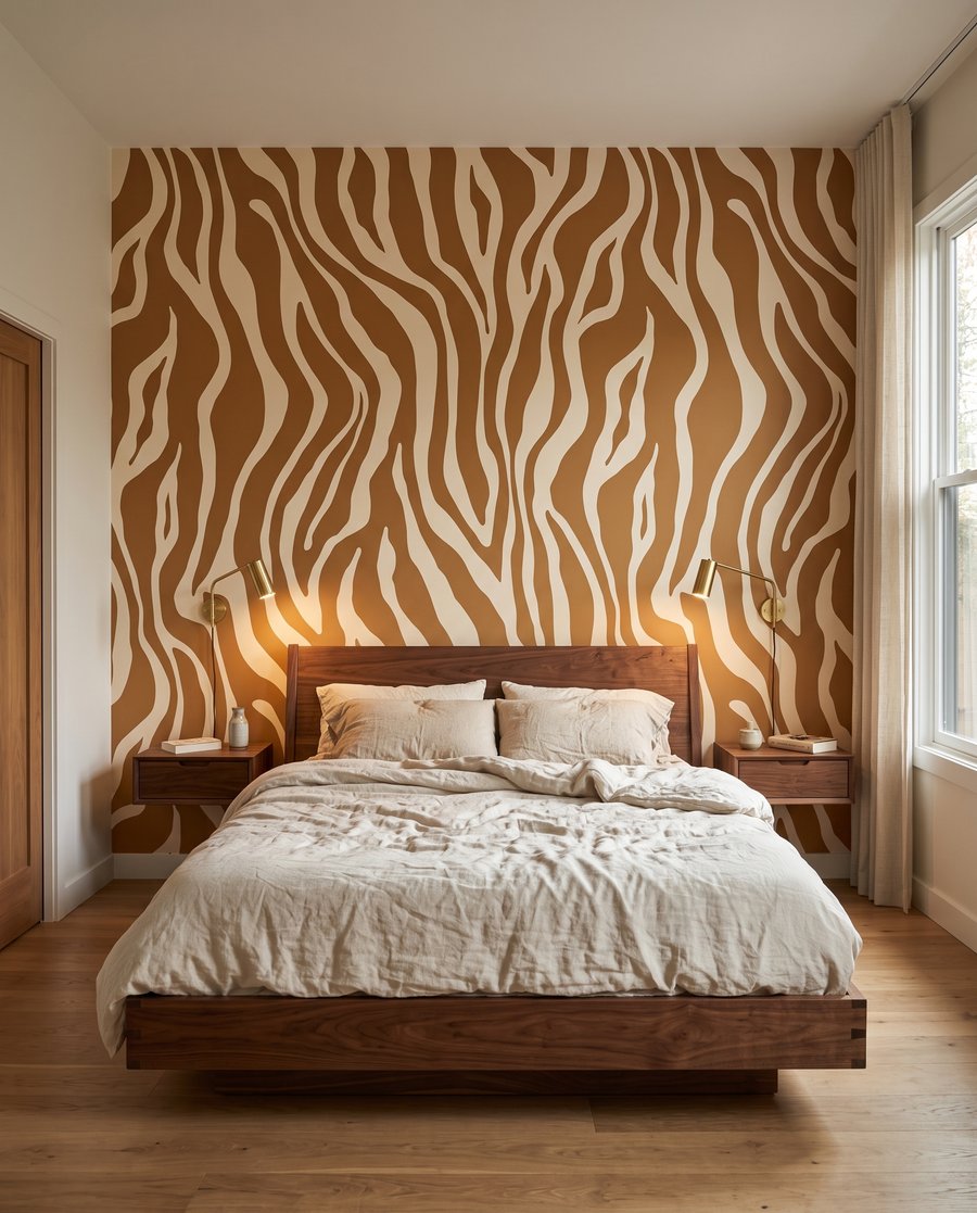 Zebra in ocra calda — ambiente 2