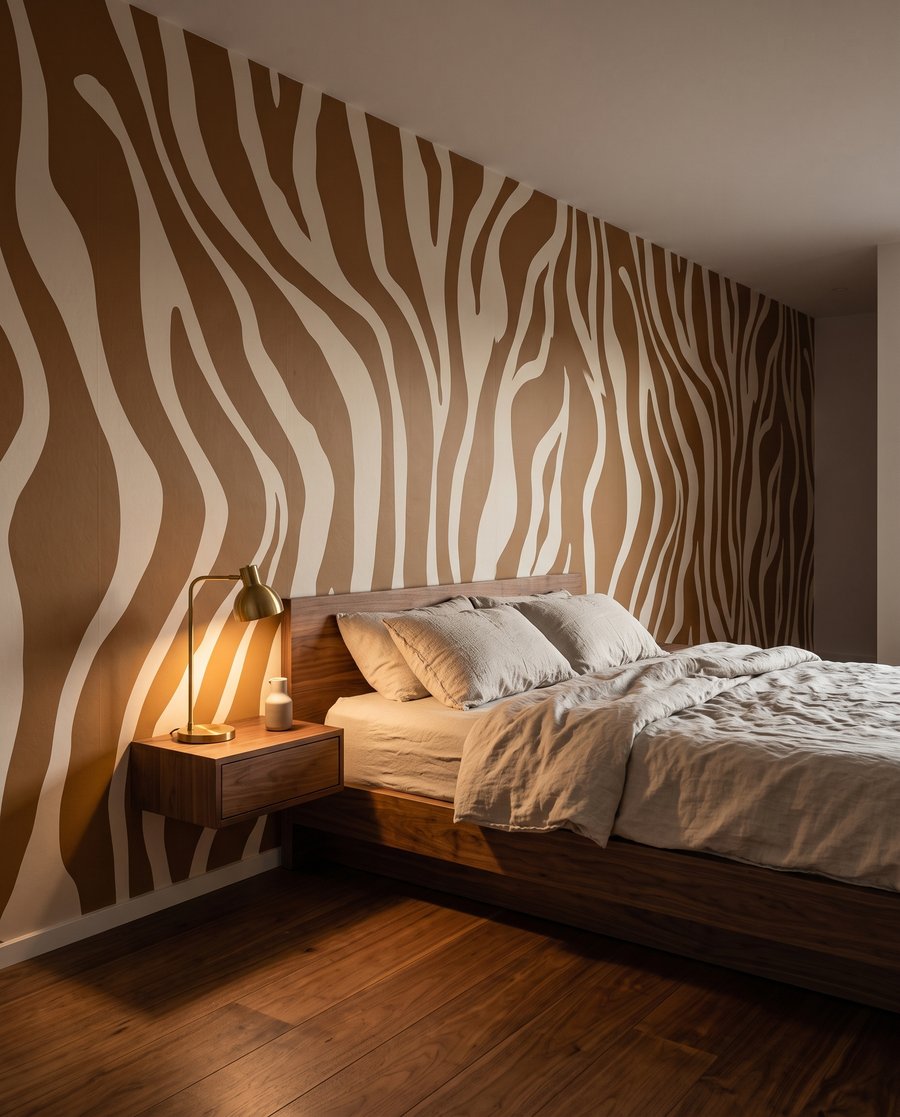 Zebra in ocra calda — ambiente 3