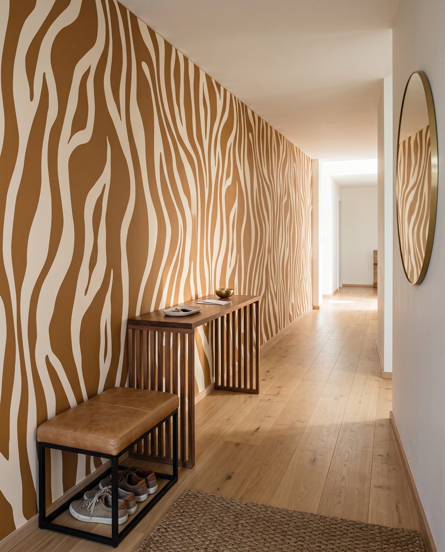 Zebra in ocra calda — ambiente 4