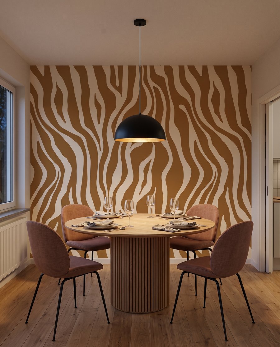 Zebra in ocra calda — ambiente 5