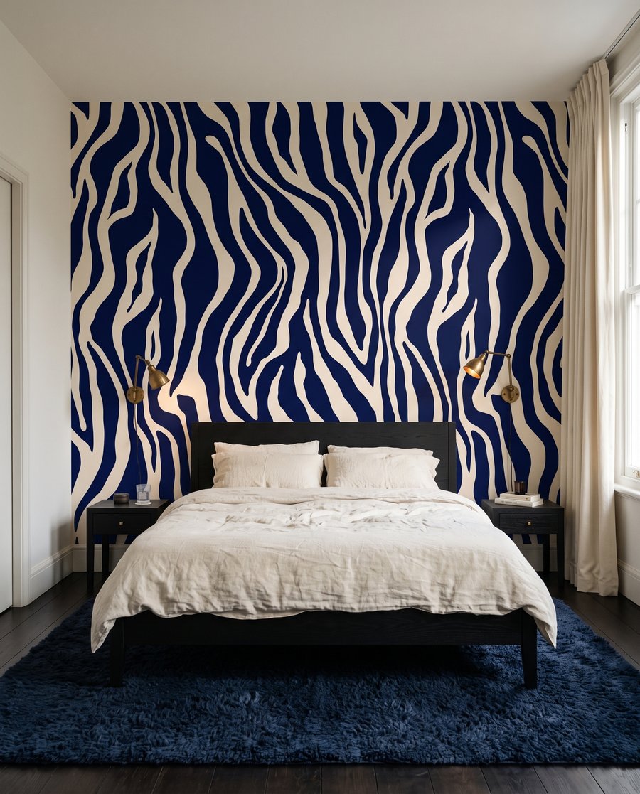Zebra in ocra calda — ambiente 2
