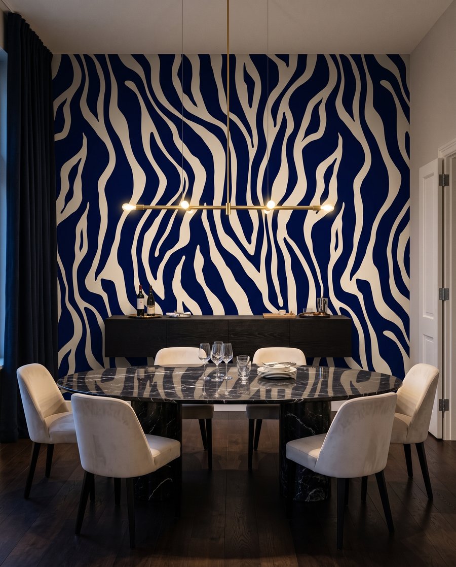 Zebra in ocra calda — ambiente 4