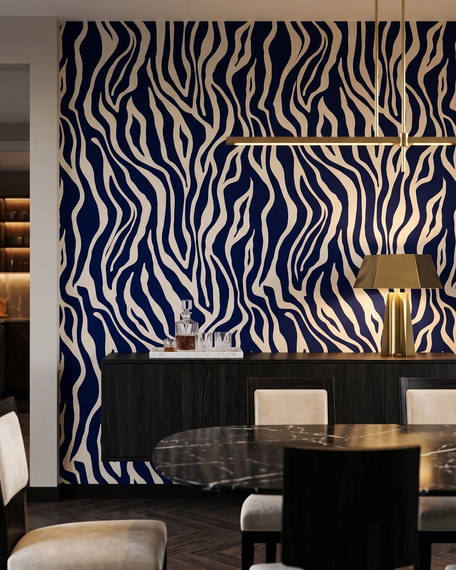 Zebra in ocra calda — ambiente 5