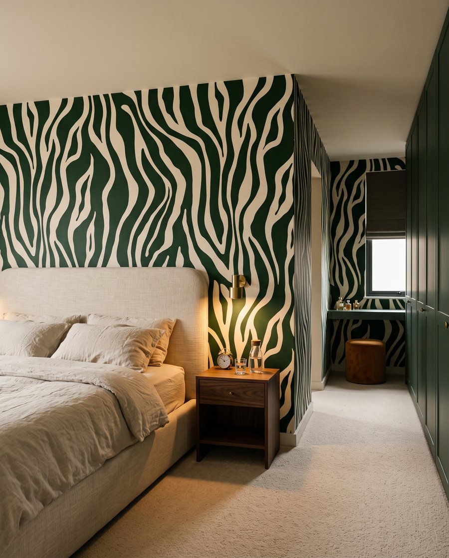 Zebra in ocra calda — ambiente 3