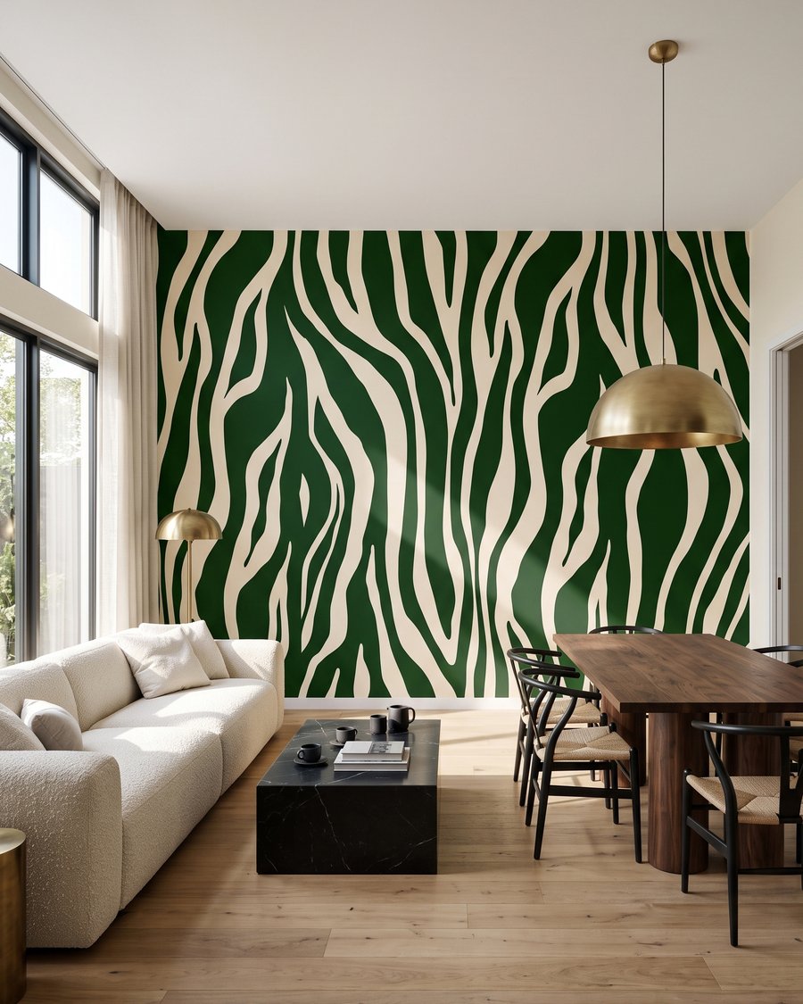 Zebra in ocra calda — ambiente 8