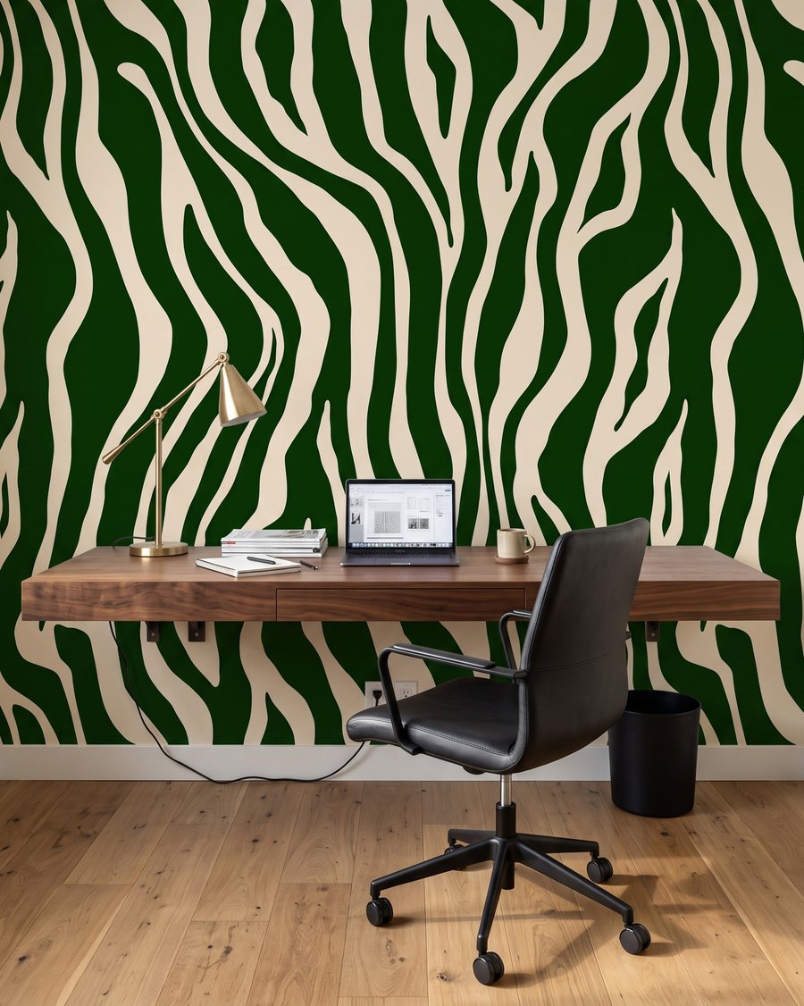Zebra in ocra calda — ambiente 9